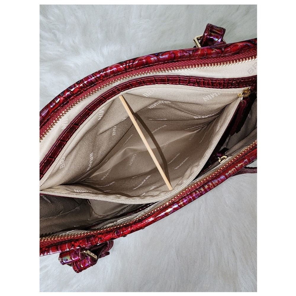 NWT Brahmin Medium Asher Sangria Melbourne Tote/dustbag - Picture 10 of 12